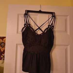 Elegant Black Lace Women’s Top